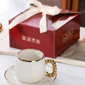 Luxury gold beaded coffee/teacup set