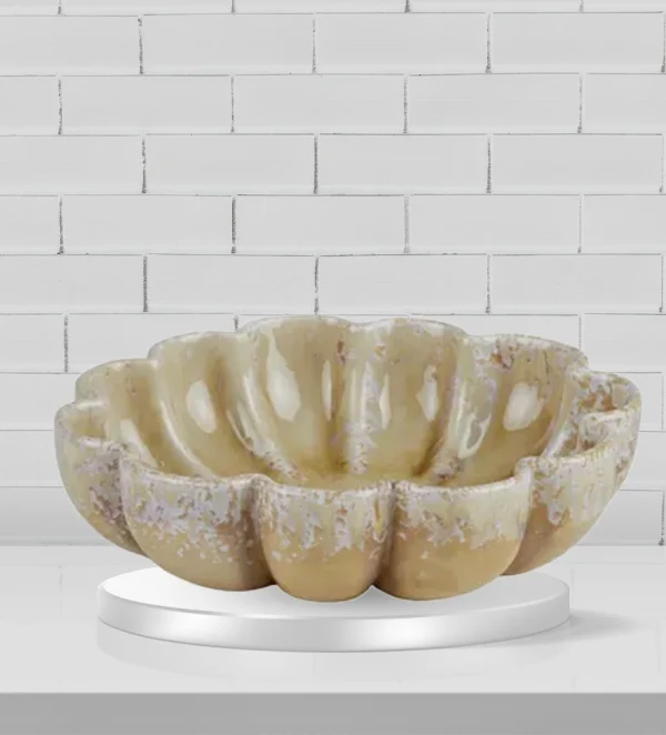 ODESSA CERAMIC BOWL 21X5.5CM NATURAL