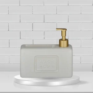 WASH UP CERAMIC DISPENSER 18X7X16CM WHT
