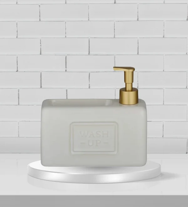 WASH UP CERAMIC DISPENSER 18X7X16CM WHT