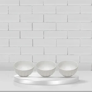 Marguerite White 3pk Dip Bowl