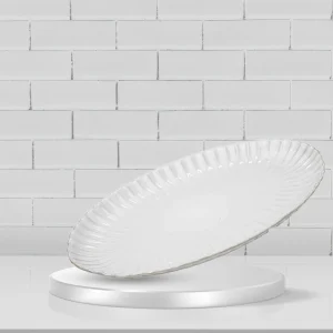 Marguerite White Oval Platter