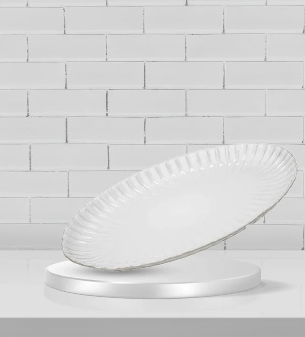 Marguerite White Oval Platter