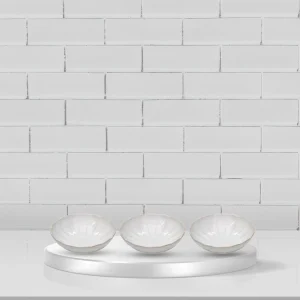 Marguerite White 3pk Dip Bowl