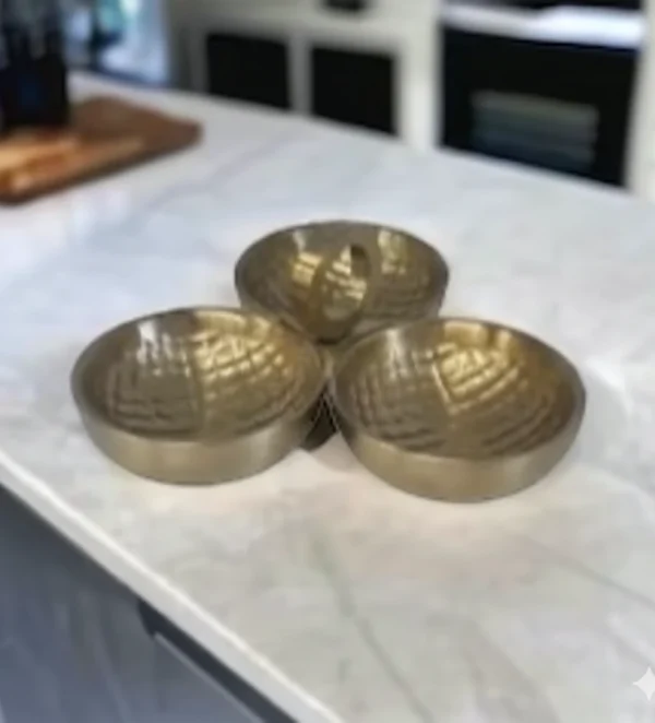 Gold 3 bowl tray