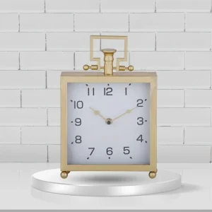 BELLA METAL DESK CLOCK 19.5X28.5CM GOLD