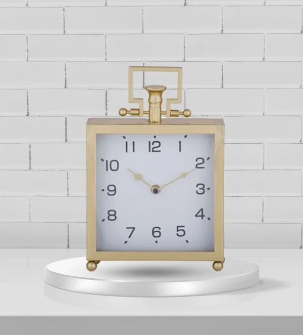 BELLA METAL DESK CLOCK 19.5X28.5CM GOLD