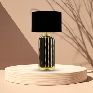 Pinstripe gold/black lamp