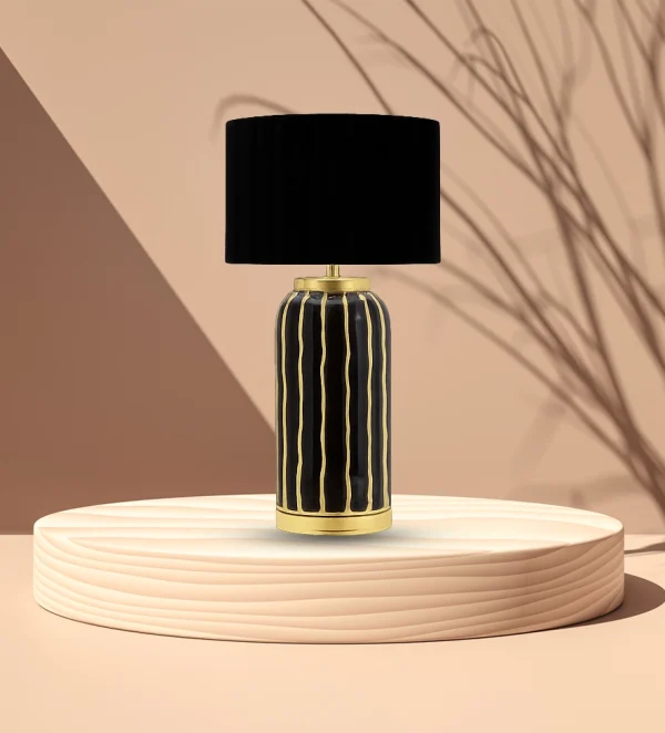 Pinstripe gold/black lamp