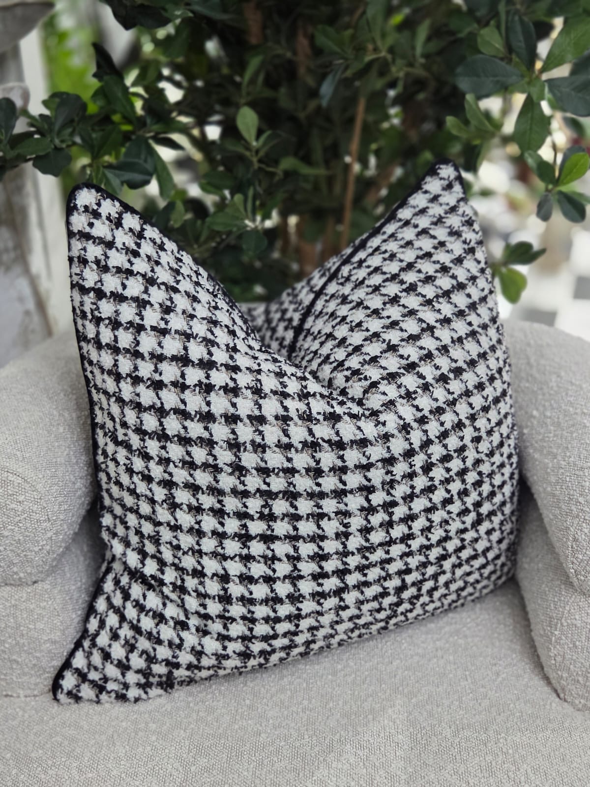 Monaco Houndstooth Cushion
